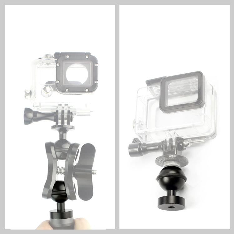 PULUZ – Adaptateur de support à rotule en aluminium CNC pour GoPro, Insta360, DJI et autres caméras d'action, diamètre : 2,5 cm, aluminium CNC (noir)