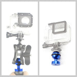 PULUZ – Adaptateur de support à rotule en aluminium CNC pour GoPro, Insta360, DJI et autres caméras d'action, diamètre : 2,5 cm, aluminium CNC (noir)