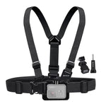 Sangle de poitrine réglable PULUZ avec fixation en J et vis longue pour GoPro, Insta360, DJI et autres caméras d'action.