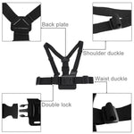 Sangle de poitrine réglable PULUZ avec fixation en J et vis longue pour GoPro, Insta360, DJI et autres caméras d'action.