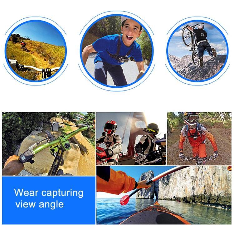 Sangle de poitrine réglable PULUZ avec fixation en J et vis longue pour GoPro, Insta360, DJI et autres caméras d'action.