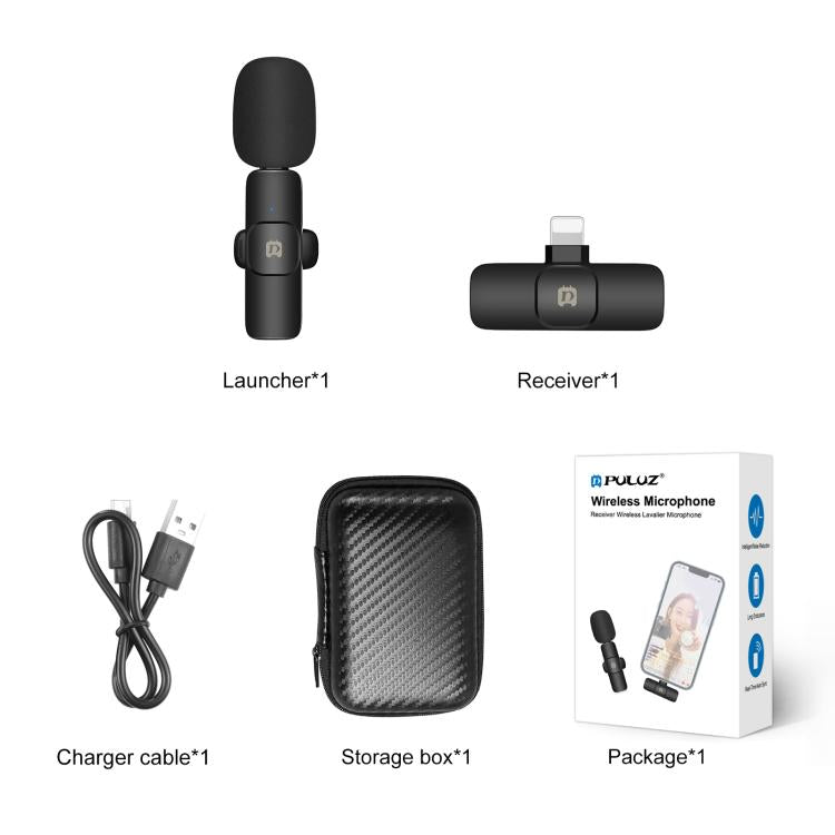 Microphone lavalier sans fil avec réduction de bruit et réverbération pour appareil 8 broches, support de charge téléphone, microphone sans fil 8 broches