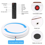 Présentoir rotatif PULUZ 45 cm avec télécommande et vitesse réglable, blanc, charge maximale 100 kg, disponible en plusieurs modèles : prise AU, prise EU, prise UK et prise US.