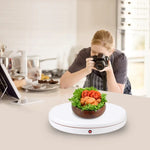 Présentoir rotatif PULUZ 45 cm avec télécommande et vitesse réglable, blanc, charge maximale 100 kg, disponible en plusieurs modèles : prise AU, prise EU, prise UK et prise US.