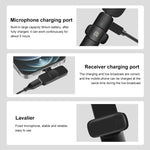 Microphones lavalier sans fil PULUZ avec réduction de bruit et réverbération pour iPhone / iPad, récepteur 8 broches et microphones doubles, récepteur 8 broches et microphones doubles