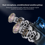 Microphone cravate sans fil magnétique PULUZ avec boîte de charge, récepteur RX 8 broches et 2 microphones TX, 8 broches 2 TX + 1 RX, avec boîte de charge