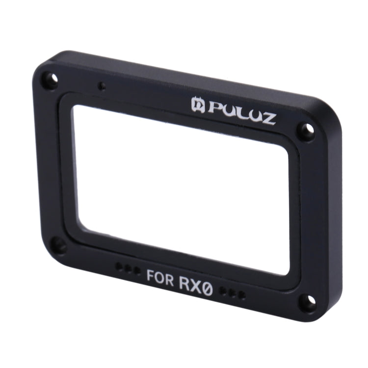 Protection d'objectif PULUZ en alliage d'aluminium et verre trempé, motif flamme, pour Sony RX0 / RX0 II, avec vis et tournevis, rouge flamme avant.