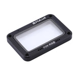 Protection d'objectif PULUZ en alliage d'aluminium et verre trempé, motif flamme, pour Sony RX0 / RX0 II, avec vis et tournevis, rouge flamme avant.