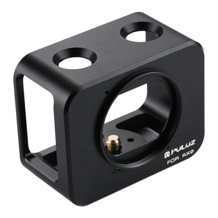 PULUZ pour Sony RX0 Cage de protection en alliage d'aluminium + filtre UV 37 mm + pare-soleil avec vis et tournevis, disponible en noir, or, bleu, rouge et argent.