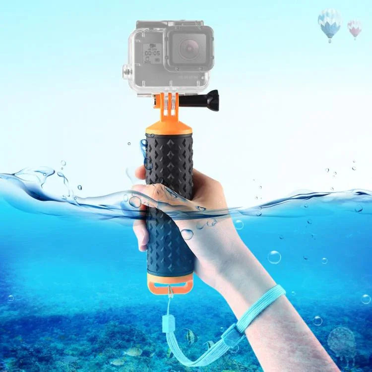 Poignée flottante PULUZ avec dragonne pour GoPro HERO10 Black / HERO9 Black / HERO8 Black / HERO7 /6 /5 /5 Session /4 Session /4 /3+ /3 /2 /1, Xiaoyi et autres caméras d'action.