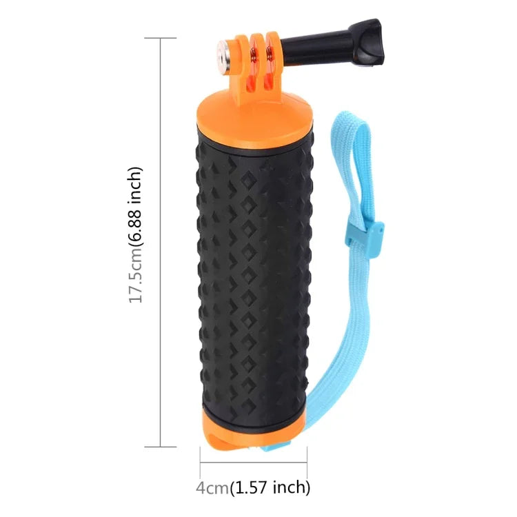 Poignée flottante PULUZ avec dragonne pour GoPro HERO10 Black / HERO9 Black / HERO8 Black / HERO7 /6 /5 /5 Session /4 Session /4 /3+ /3 /2 /1, Xiaoyi et autres caméras d'action.