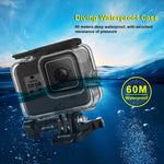 Boîtier étanche PULUZ pour caméra GoPro HERO8 Black, profondeur de plongée jusqu'à 60 m.
