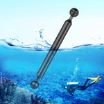 Bras flottant PULUZ en fibre de carbone à double rotule, diamètre des rotules : 25 mm, longueur : 23 cm (9 pouces), diamètre : 20,8 mm, noir.