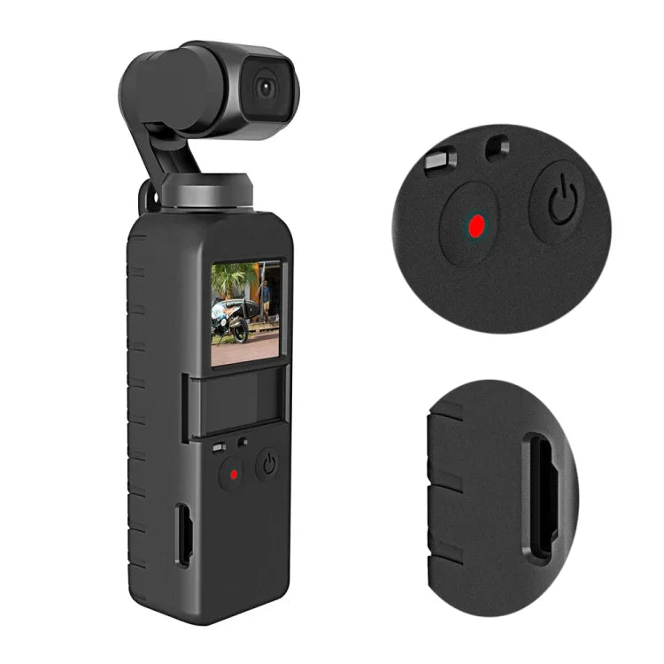 Ensemble de coques en silicone à texture diamant PULUZ 2 en 1 pour DJI OSMO Pocket, pour DJI OSMO Pocket