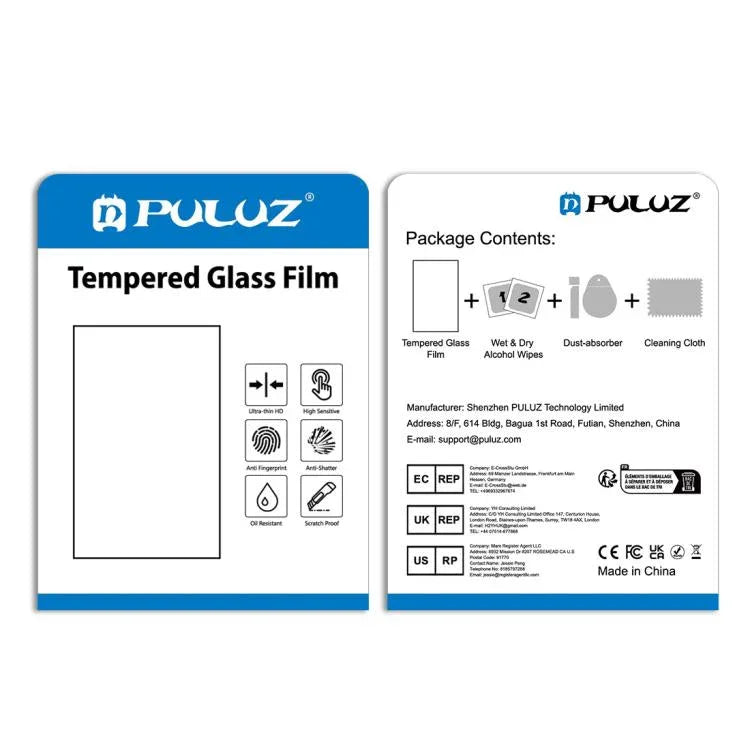 Protection d'objectif en verre trempé HD 2.5D PULUZ 9H + film protecteur d'écran pour stabilisateur DJI OSMO Pocket, compatible avec DJI OSMO Pocket
