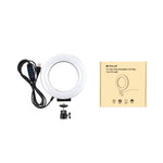 PULUZ anneau LED dimmable USB 3 modes 12 cm 4,7 pouces pour selfie, beauté, vlogging, photographie et vidéo avec tête de trépied, 4,7 pouces avec tête sphérique