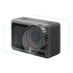 Objectif PULUZ + Film de protection en verre trempé 9H 2.5D pour écran LCD avant et arrière (compatible DJI Osmo Action)