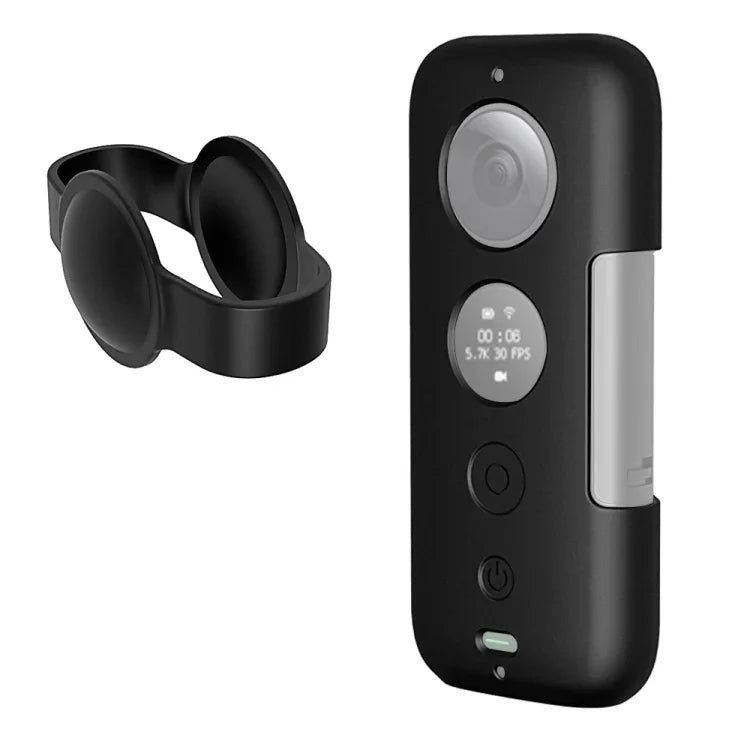 Étui de protection en silicone PULUZ avec cache d'objectif pour Insta360 ONE X, pour Insta360 ONE X (noir), pour Insta360 ONE X (rouge)