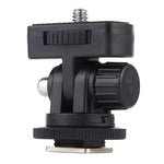 Adaptateur de fixation pour trépied à griffe flash PULUZ avec filetage 1/4 pouce, adaptateur de fixation
