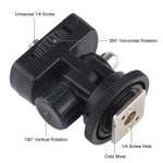 Adaptateur de fixation pour trépied à griffe flash PULUZ avec filetage 1/4 pouce, adaptateur de fixation