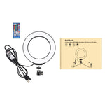 PULUZ Anneau LED RGBW dimmable USB 6,2 pouces 16 cm Lumières vidéo photo vlog avec tête de trépied à rotule et télécommande, 6,2 pouces RGBW / Télécommande