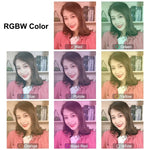 PULUZ Anneau LED RGBW dimmable USB 4,7 pouces 12 cm surface courbe 10 modes 8 couleurs Lumières vidéo photo vlog avec tête de trépied à rotule, 4,7 pouces RGBW