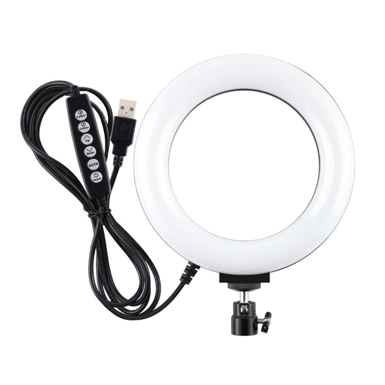 PULUZ Anneau LED RGBW dimmable USB 6,2 pouces 16 cm 10 modes 8 couleurs Lumières vidéo photo vlog avec tête de trépied à rotule, 6,2 pouces RGBW