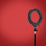 PULUZ Anneau LED RGBW dimmable USB 6,2 pouces 16 cm 10 modes 8 couleurs Lumières vidéo photo vlog avec tête de trépied à rotule, 6,2 pouces RGBW