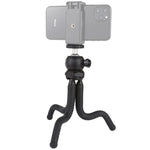 PULUZ Mini trépied flexible Octopus avec rotule pour appareils photo reflex, GoPro, téléphones portables, taille : 25 cm x 4,5 cm, trépied de 25 cm