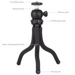 PULUZ Mini trépied flexible Octopus avec rotule pour appareils photo reflex, GoPro, téléphones portables, taille : 25 cm x 4,5 cm, trépied de 25 cm