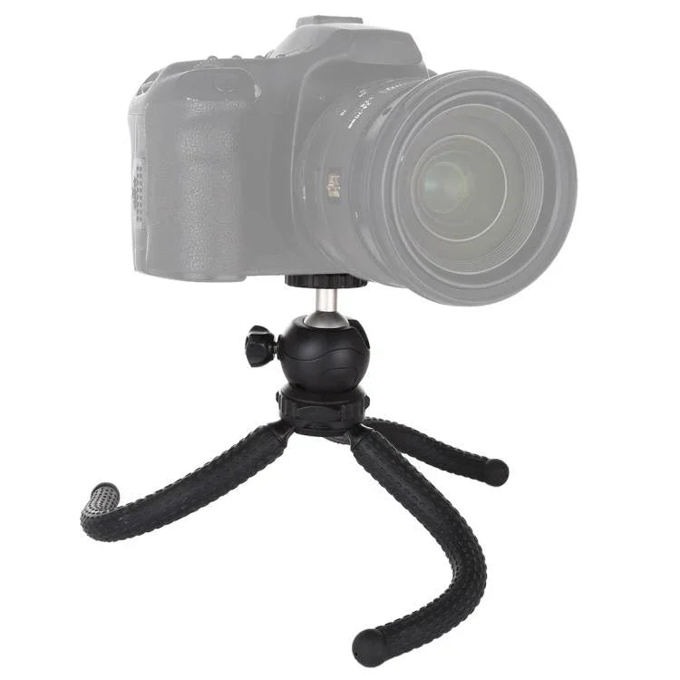 PULUZ Mini trépied flexible Octopus avec rotule pour appareils photo reflex, GoPro, téléphones portables, taille : 25 cm x 4,5 cm, trépied de 25 cm