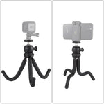 PULUZ Mini trépied flexible Octopus avec rotule pour appareils photo reflex, GoPro, téléphones portables, taille : 25 cm x 4,5 cm, trépied de 25 cm