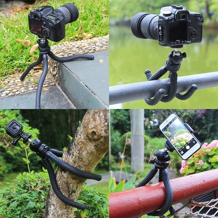 Support trépied flexible mini pieuvre PULUZ avec rotule pour appareils photo reflex, GoPro, téléphones portables, dimensions : 30 cm x 5 cm, trépied de 30 cm