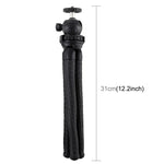 Support trépied flexible mini pieuvre PULUZ avec rotule pour appareils photo reflex, GoPro, téléphones portables, dimensions : 30 cm x 5 cm, trépied de 30 cm