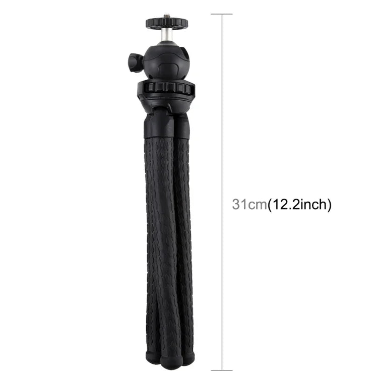 Support trépied flexible mini pieuvre PULUZ avec rotule pour appareils photo reflex, GoPro, téléphones portables, dimensions : 30 cm x 5 cm, trépied de 30 cm