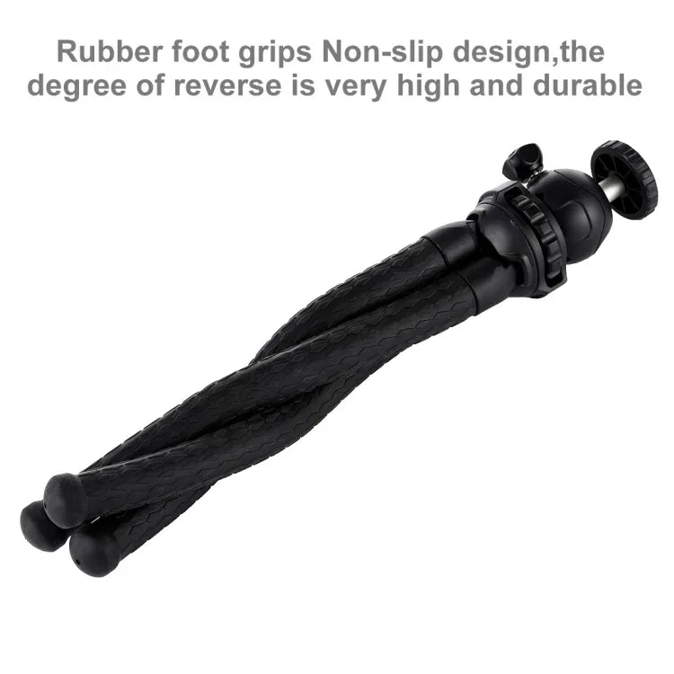 Support trépied flexible mini pieuvre PULUZ avec rotule pour appareils photo reflex, GoPro, téléphones portables, dimensions : 30 cm x 5 cm, trépied de 30 cm