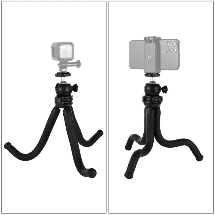 Support trépied flexible mini pieuvre PULUZ avec rotule pour appareils photo reflex, GoPro, téléphones portables, dimensions : 30 cm x 5 cm, trépied de 30 cm