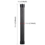 Perche télescopique en fibre de carbone PULUZ pour monopode DJI / MOZA / Feiyu V2 / Zhiyun G5 / SPG, longueur : 35 cm.