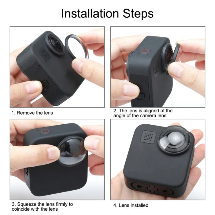 Lot de 2 protections d'objectif PULUZ en acrylique pour GoPro Max