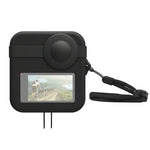 Étui PULUZ pour GoPro Max avec double capuchon d'objectif et boîtier de protection en silicone.