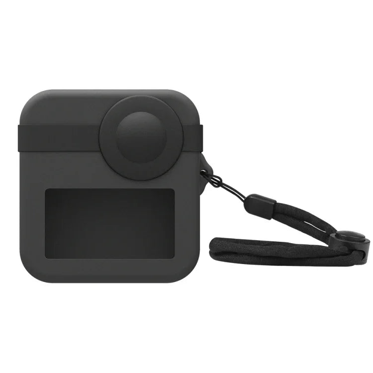 Étui PULUZ pour GoPro Max avec double capuchon d'objectif et boîtier de protection en silicone.