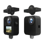 Étui PULUZ pour GoPro Max avec double capuchon d'objectif et boîtier de protection en silicone.