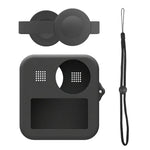 Étui PULUZ pour GoPro Max avec double capuchon d'objectif et boîtier de protection en silicone.