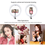 PULUZ Anneau lumineux LED diffus courbé USB 11,8 pouces 30 cm 3 modes température de couleur double Lumières vidéo selfie vlog avec pince téléphone, 11,8 pouces