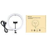 PULUZ Anneau lumineux LED diffus courbé USB 11,8 pouces 30 cm 3 modes température de couleur double Lumières vidéo selfie vlog avec pince téléphone, 11,8 pouces