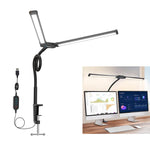 Lampe de bureau à pince PULUZ avec tube flexible et lumière LED double tête