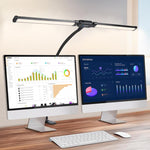 Lampe de bureau à pince PULUZ avec tube flexible et lumière LED double tête