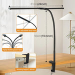 Lampe de bureau à pince PULUZ avec tube flexible et lumière LED double tête