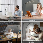 Lampe de bureau à pince PULUZ avec tube flexible et lumière LED double tête