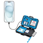 Lecteur de cartes PULUZ + étui pour cartes mémoire 22 en 1 pour 1 carte SIM standard + 2 cartes Micro-SIM + 2 cartes Nano-SIM + 3 cartes CF + 7 cartes SD + 6 cartes TF + 1 broche d'éjection, 22 en 1 + lecteur de cartes